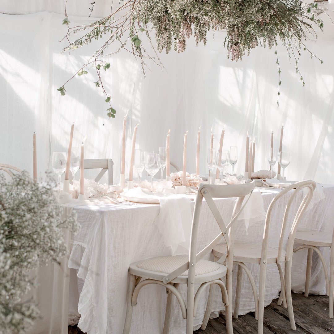light floral wedding table setting